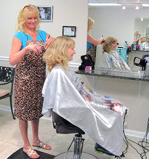 Hair styling at Rita's